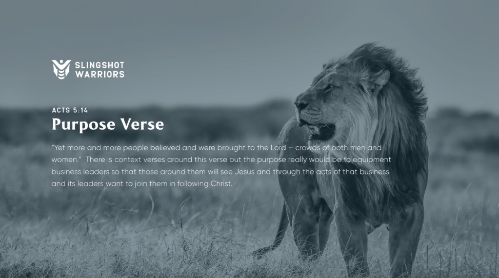 Slingshot Warriors Purpose Verse